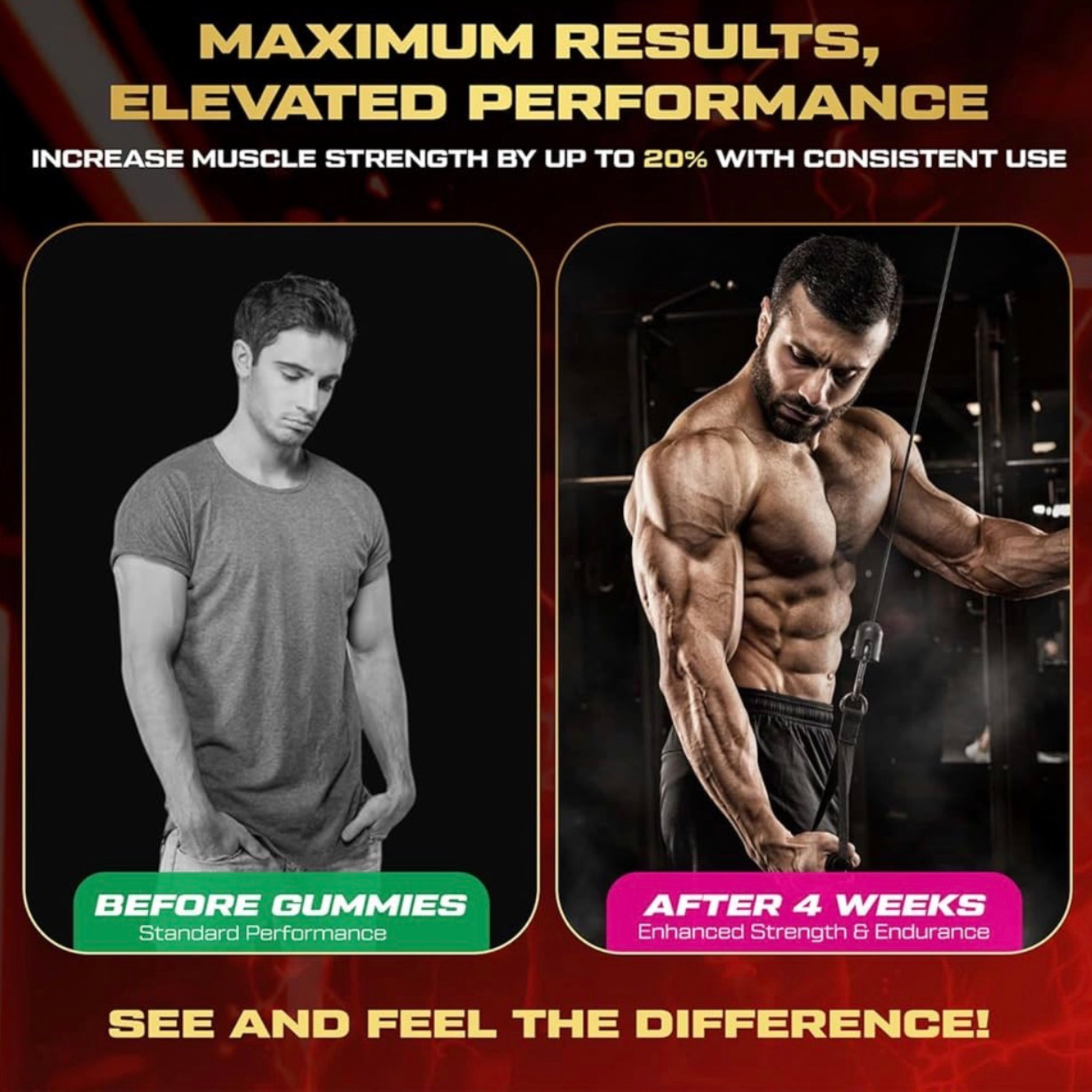 Gomas de Creatina Monohidratada Alpha Nutrition Power com Sabor de Limonada de Framboesa Azeda, 120 Gomas (30 Porções). Testado por terceiros. Suplemento alimentar para ganho muscular, energia, pré e pós-treino, recuperação, foco e cognição.