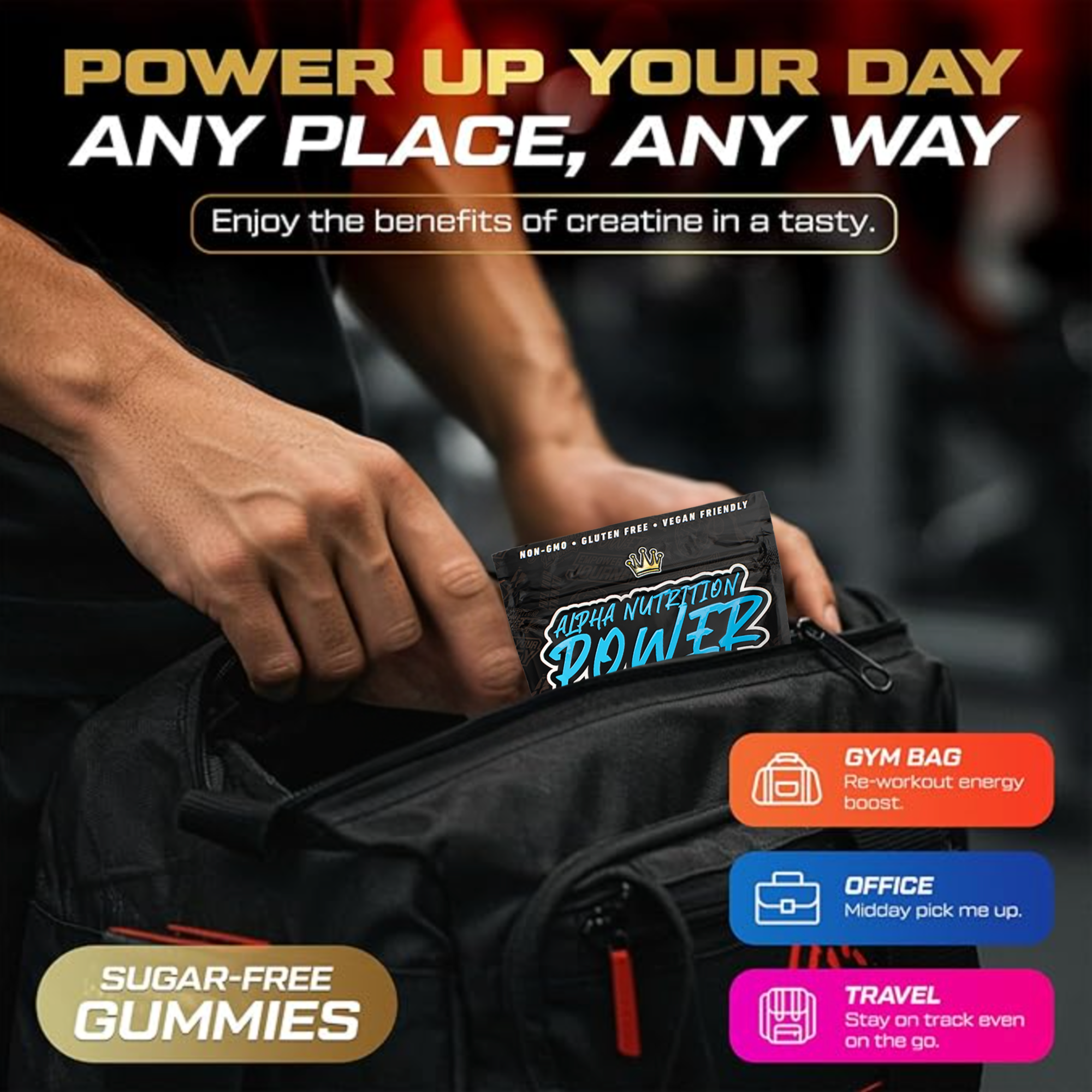 Creatine Monohydrate Gummies 5g - Raspberry Lemonade Flavored Creatine for Men and Women - Supplement for Muscle Gain, Energy, Pre and Post Workout, Recovery, (120 Gummies)